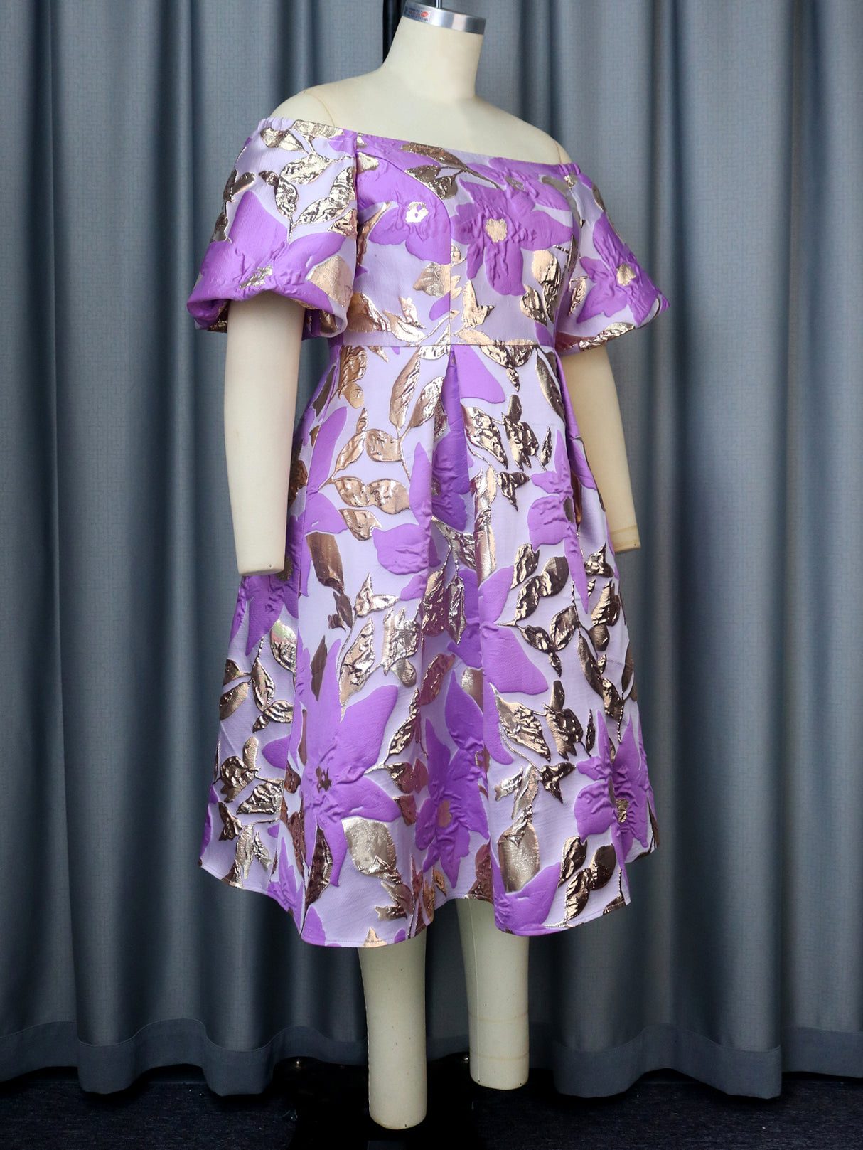 ONTINVA Women Luxury Embroidery Dress Puffy Bare Shoulder Jacquard Pleated Princess Dress Modest Vintage Celebrity Party Prom Ball Gowns