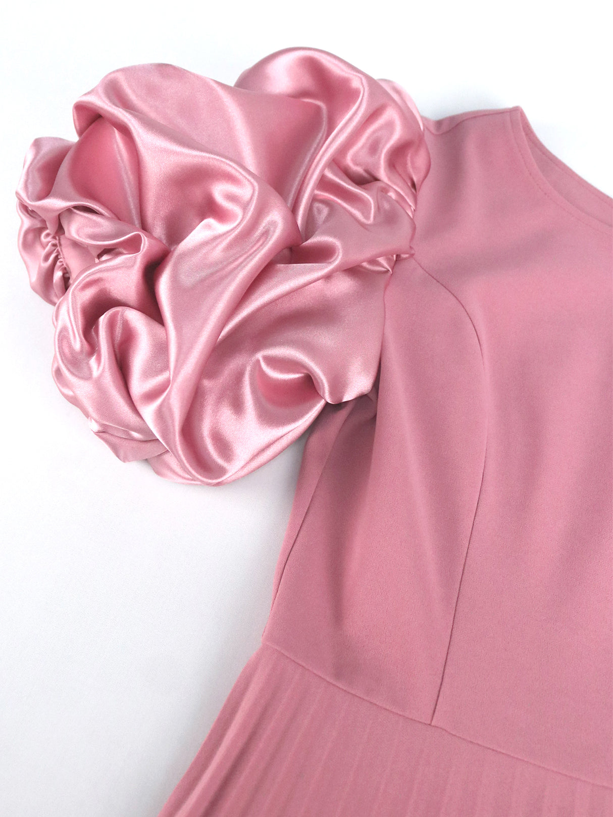 ONTINVA Pink Pleated Party Dresses A Line