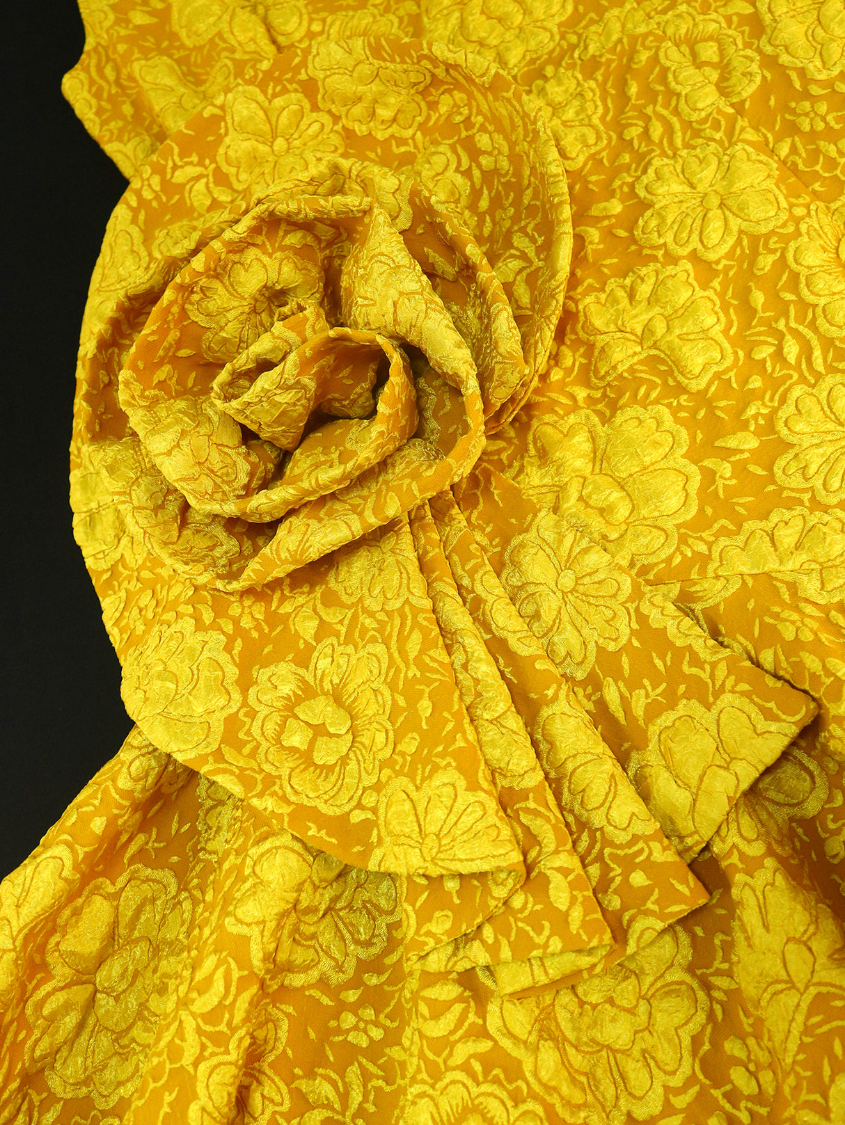 ONTINVA Luxury Party Dresses Prom Women Sleeveless Modest Brocade Jacquard Rose Flower Fish Tail Dress Birthday Date Night Out Gown