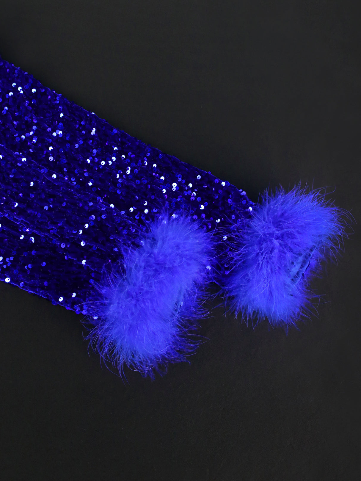 ONTINVA Women Dress Velvet Shiny Glitter Sequin Long Sleeve Feather Tassel Autumn Package Hip Celebrate Occasion Birthday African Gown