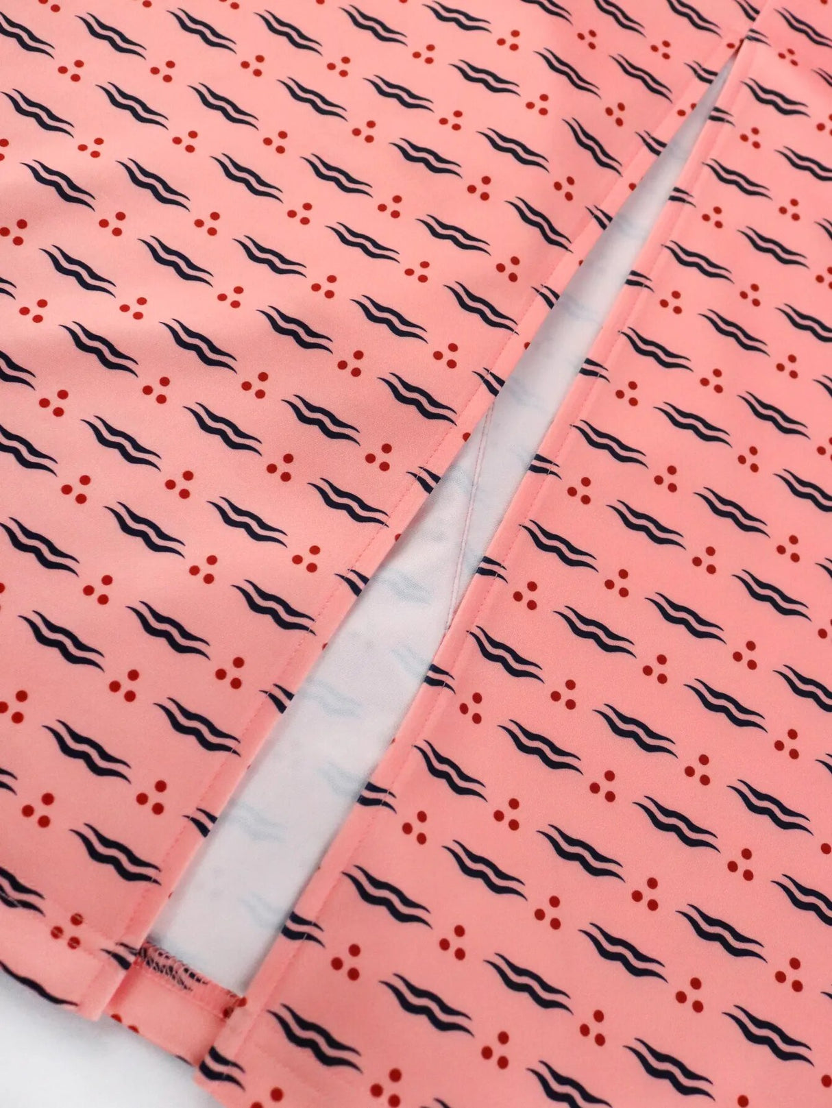 ONTINVA Pink Long Sleeve Ruffles Printed Long Dresses