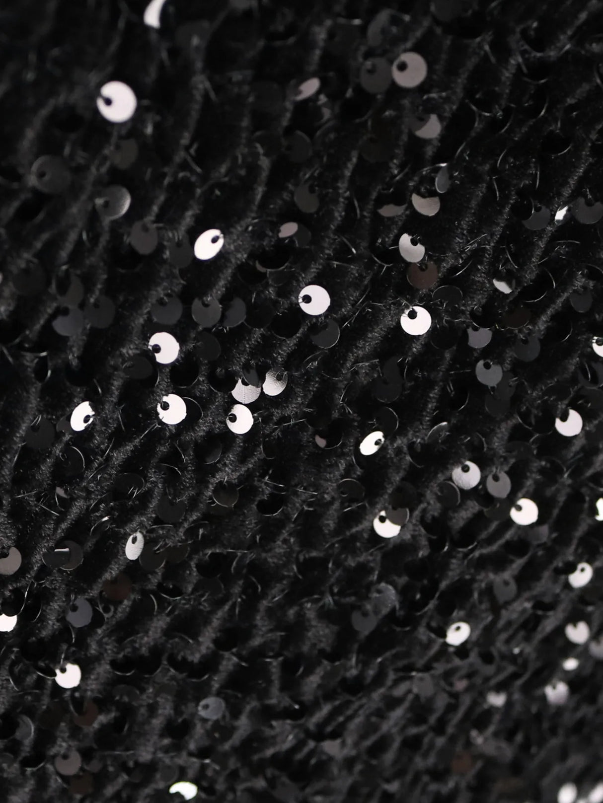 ONTINVA Sequins V Neck Long Sleeve Velvet Patchwork Dresses