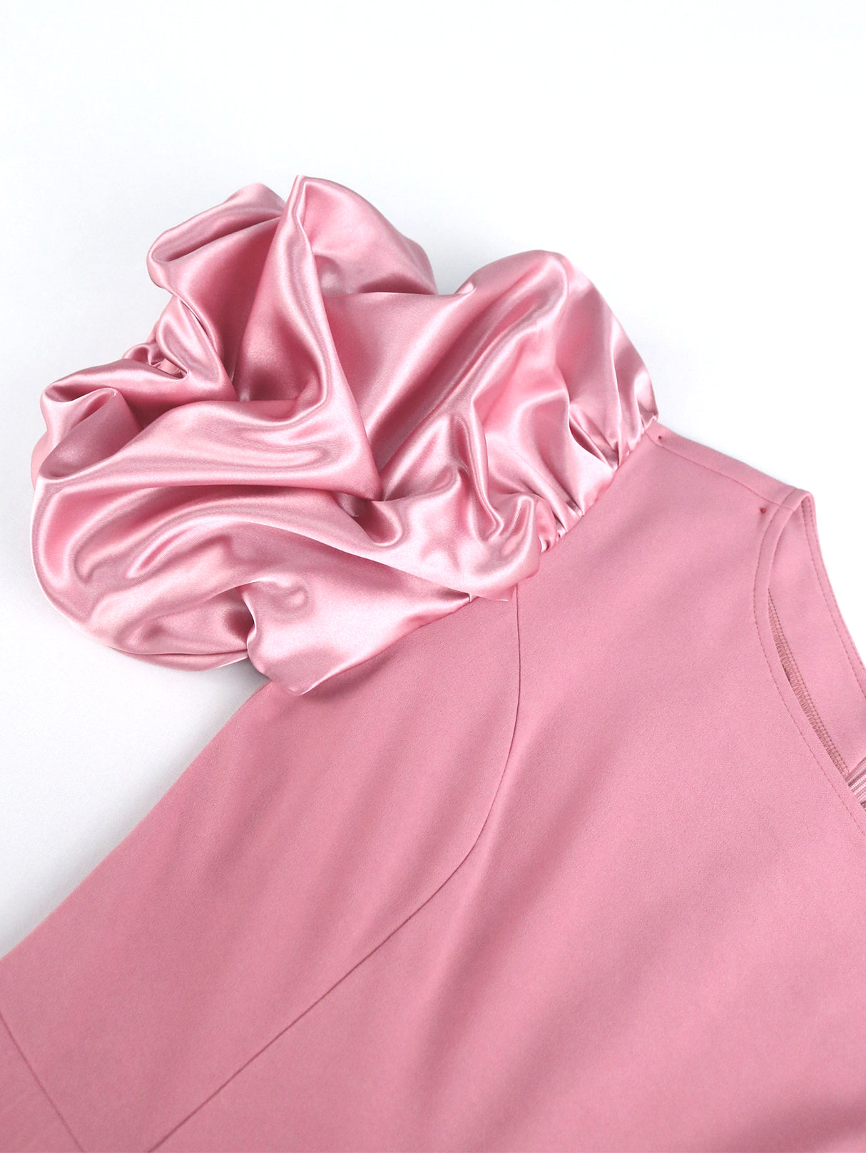 ONTINVA Pink Pleated Party Dresses A Line