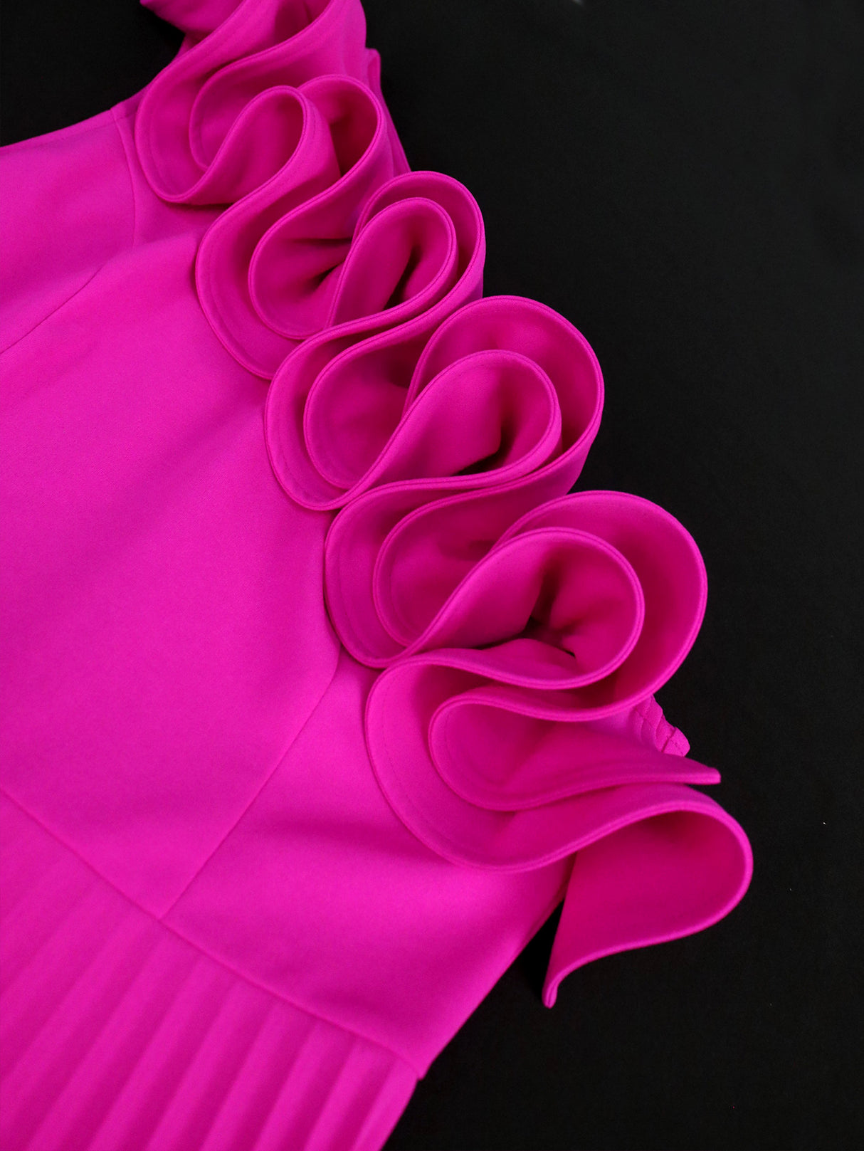 ONTINVA Pink Pleated Party Dresses A Line
