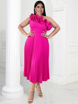 ONTINVA  Pink Pleated Party Dresses A Line