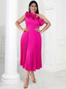 ONTINVA  Pink Pleated Party Dresses A Line