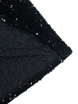 ONTINVA Mesh Ruffle Strapless Sequin Velvet Dress Midi