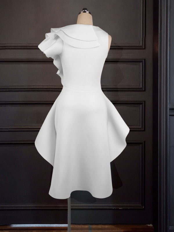 ONTINVA Women Irregular Ruffles Party Dresses Mini