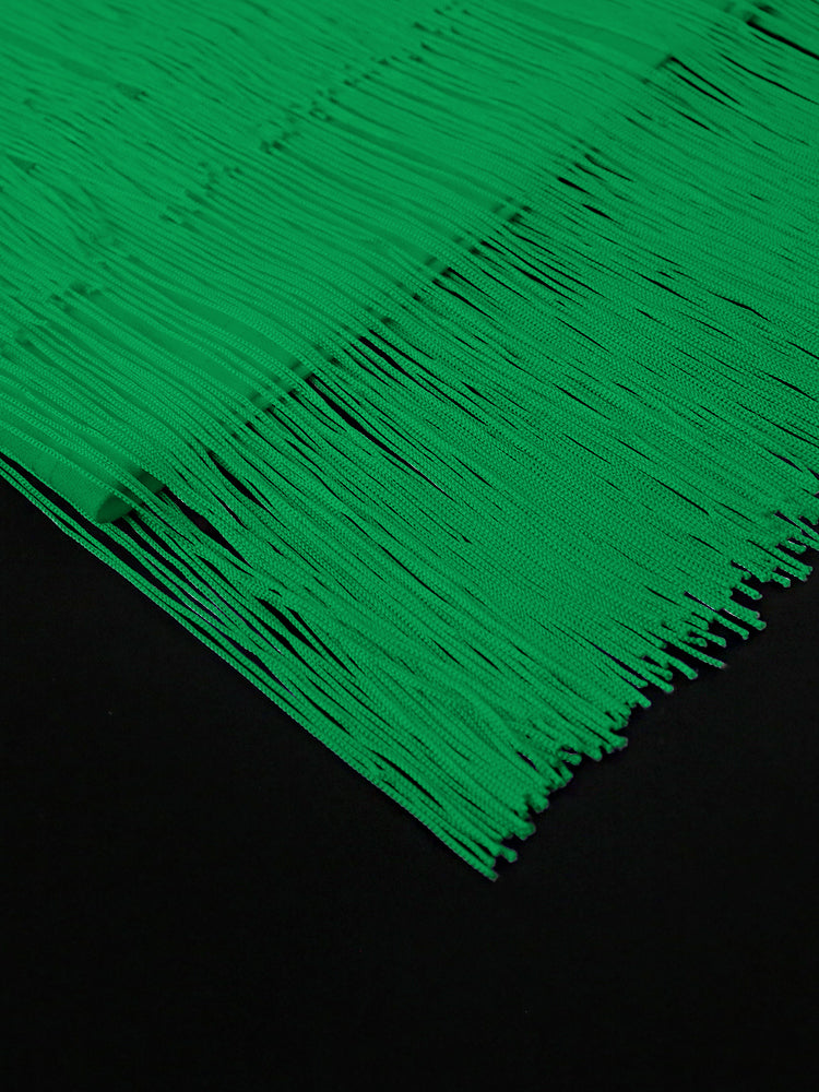 ONTINVA Green Tassel Dress Women Bodycon Off Shoulder Fringe Backless Midi Big Size 4XL Birthday Party Club Date Night Event Robes