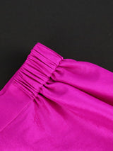 ONTINVA Women High Waist Rose Skirt Christmas Elegant Slim Ruffles Classy Saias Jupe Salads Femme Office Ladies Date Out 2023 New