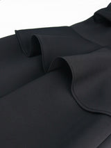 ONTINVA Maxi Dress Long Sleeve Peplum New in Black Long Bodycon Dress Formal