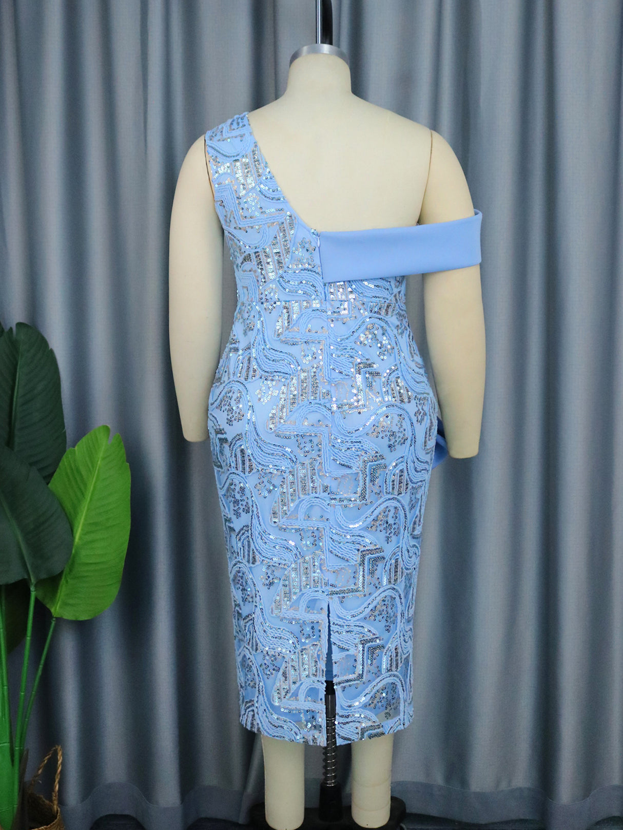 ONTINVA Cocktail Dresses for Women Luxury Sequin Embroidery Off Shoulder Sleeveless Midi Dress Classy Sparkly Party Event Formal Outfits