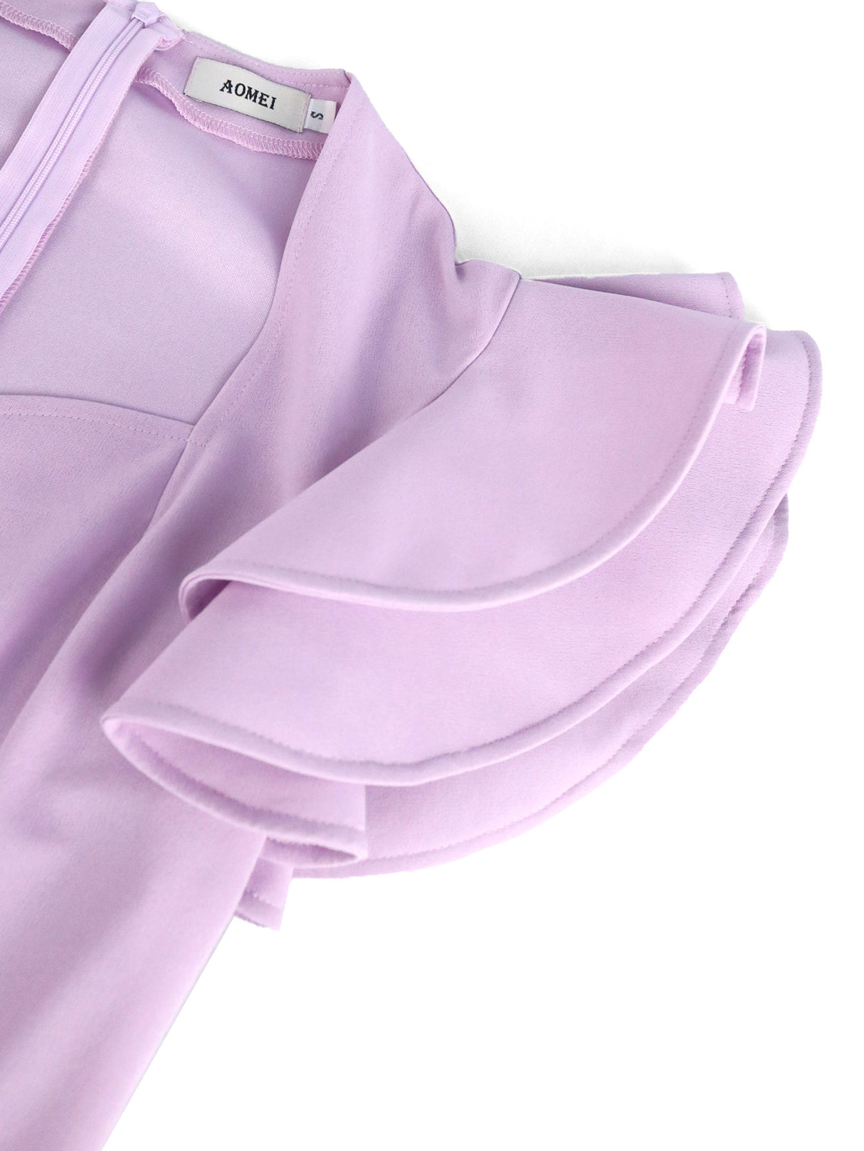 ONTINVA Pleated Dresses for Women 2023 Party Elegant Tierred Ruffle Sleeve Square Collar Midi Robe Summer Event Formal Occasion Vestidos