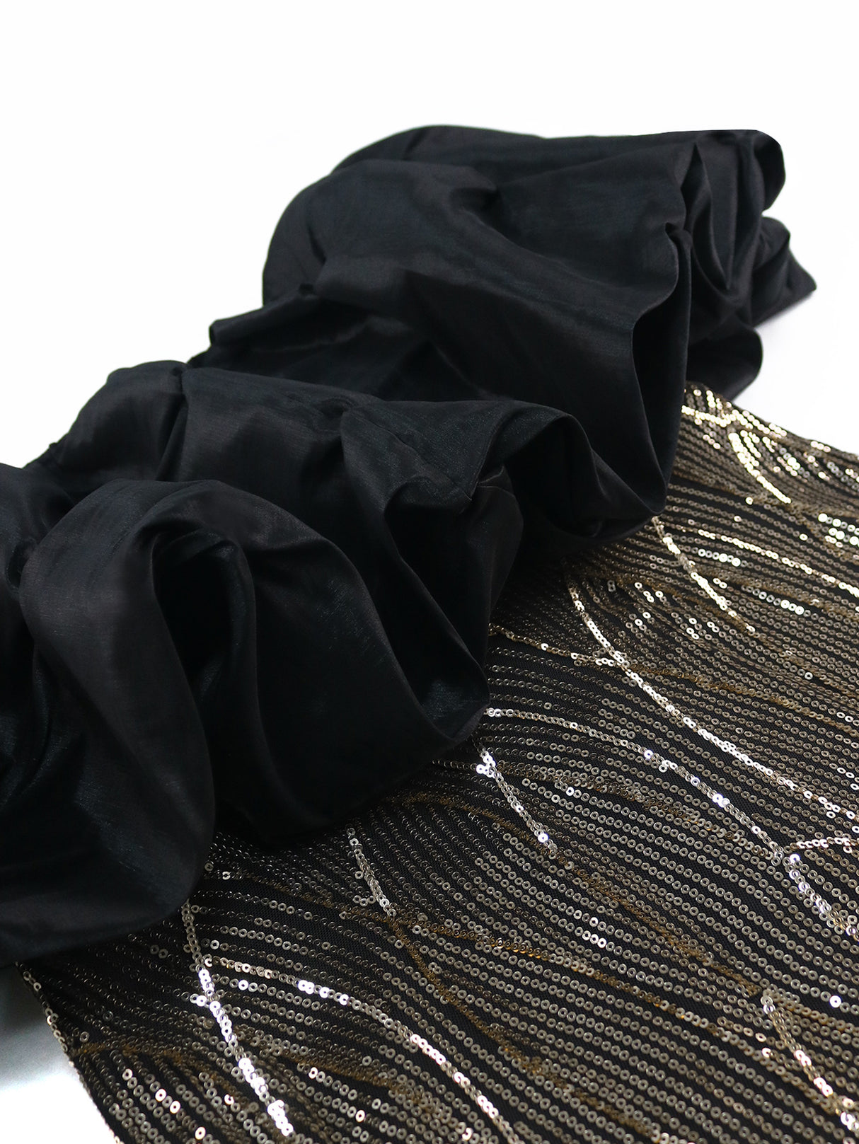ONTINVA Evening Dress for Women Party Sequins Patchwork Strapless Maxi Robe Puff Sleeve Birthday Event Prom Sexy Cocktail Vestidos 2023