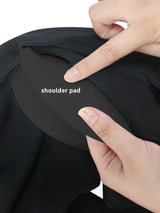 ONTINVA Women Black Blazers V Neck Cloak Sleeve with Waist Belt