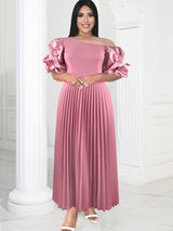 ONTINVA  Pink Pleated Party Dresses A Line