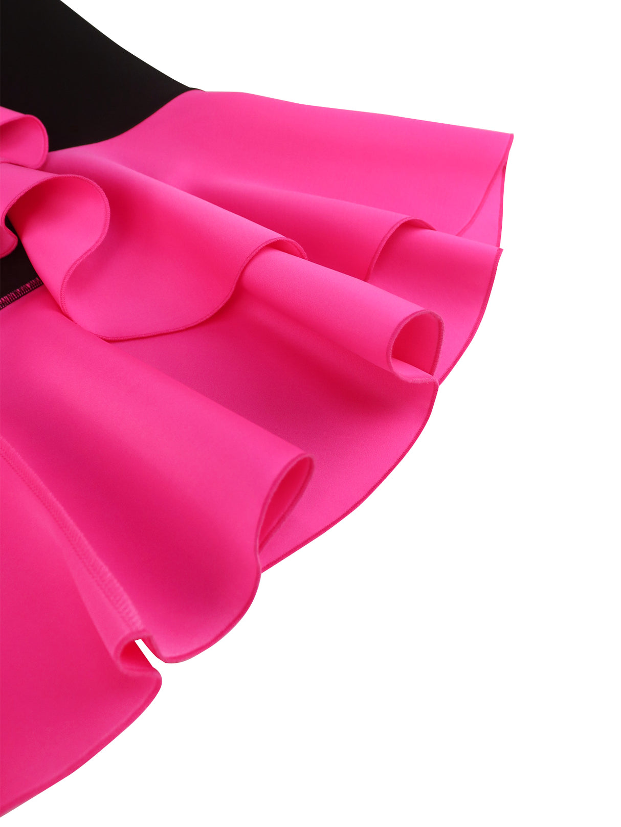 AOMEI Fuchsia One Shoulder Strap Irregular Fishtail Dresses Midi