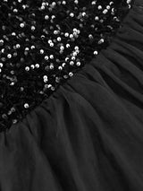 ONTINVA Black Luxury Off The Shoulder Sequins Dresses