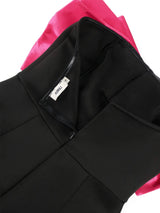 ONTINVA Black Strapless Big Bow Pencil Party Dress Women