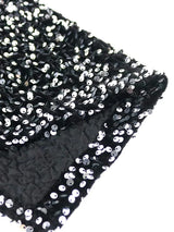 ONTINVA Black Sequins Cold Shoulder Lace Patchwork Dresse