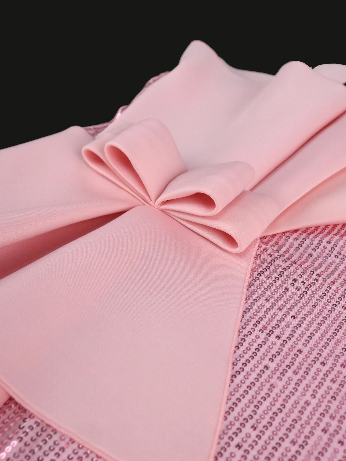 ONTINVA Elegant Pink Evening Off Shoulder Sequins Dress