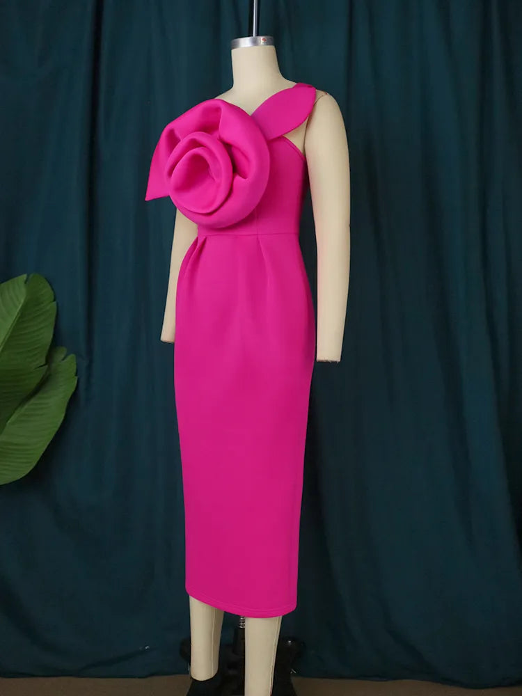 ONTINVA Bodycon Formal Evening Cocktail Party Flower Sheath Dress