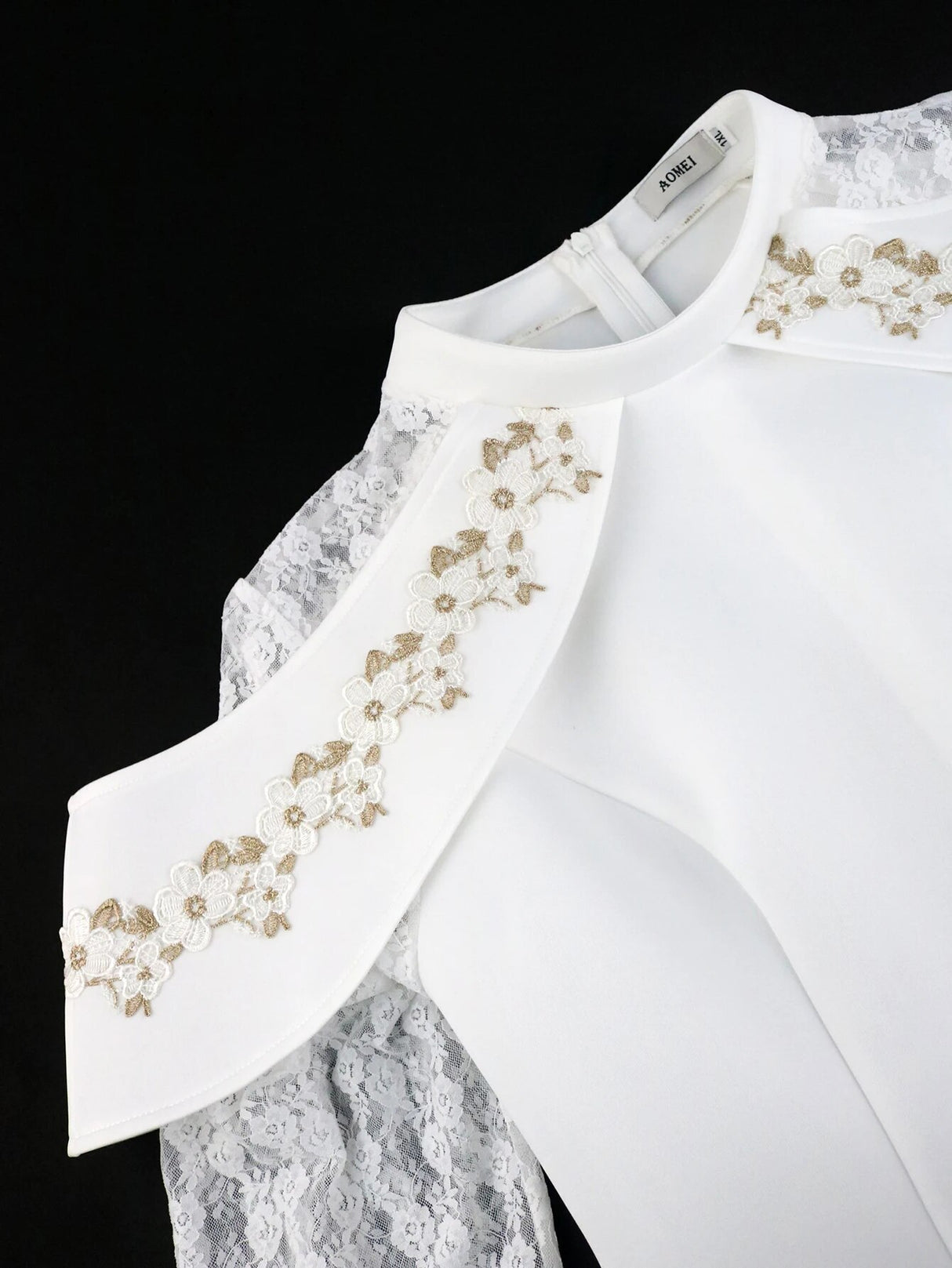 ONTINVA Elegant Party Lace See Through Sleeve Dress