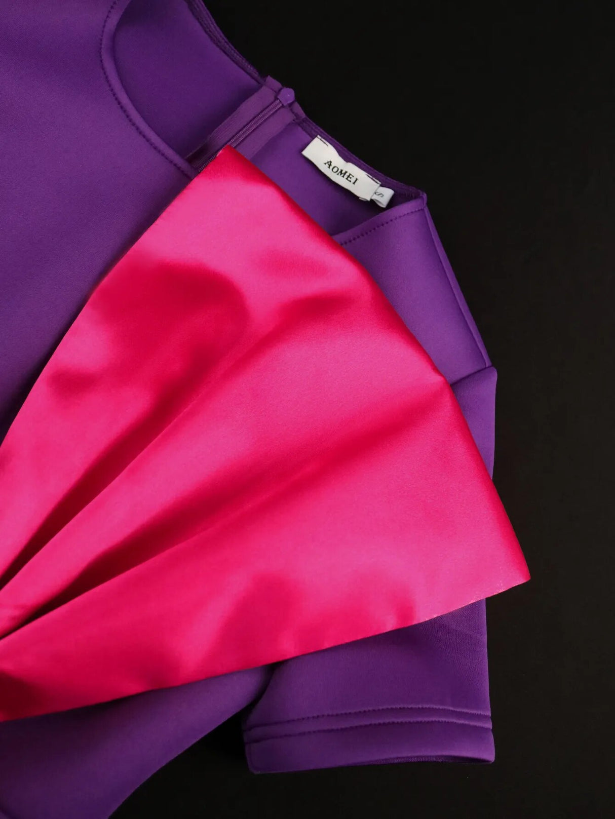 ONTINVA Purple O Neck Bowtie Sexy Bodycon Dress Women