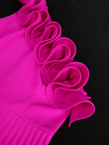 ONTINVA  Pink Pleated Party Dresses A Line