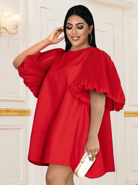 ONTINVA Loose Dress Shiny Party Fashion